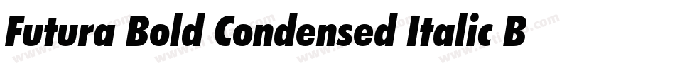 Futura Bold Condensed Italic BT字体转换
